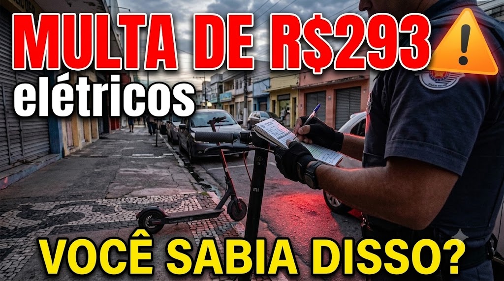 Moto elétrica estacionada na cidade